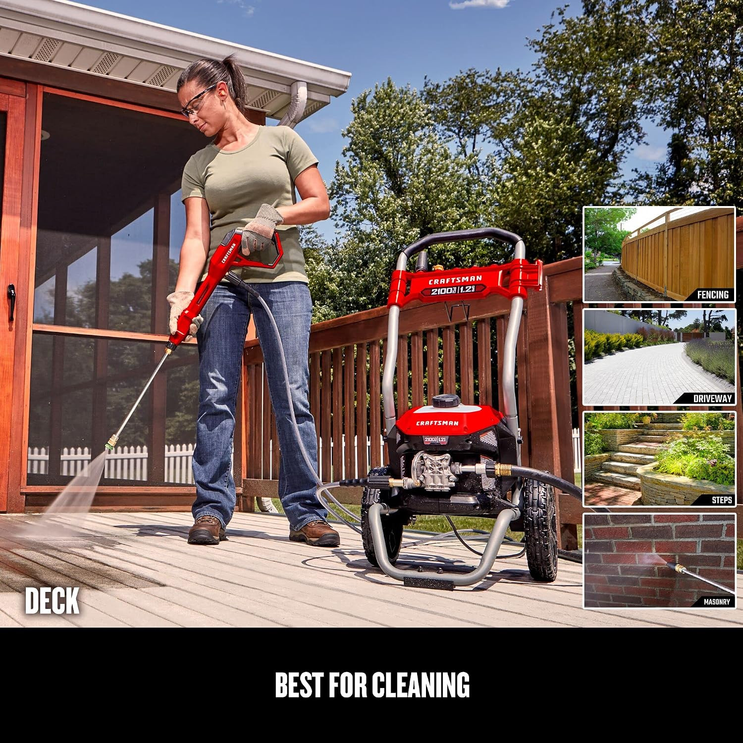 CRAFTSMAN Electric Pressure Washer, Cold Water, 2100-PSI, 1.2 GPM, Corded (CMEPW