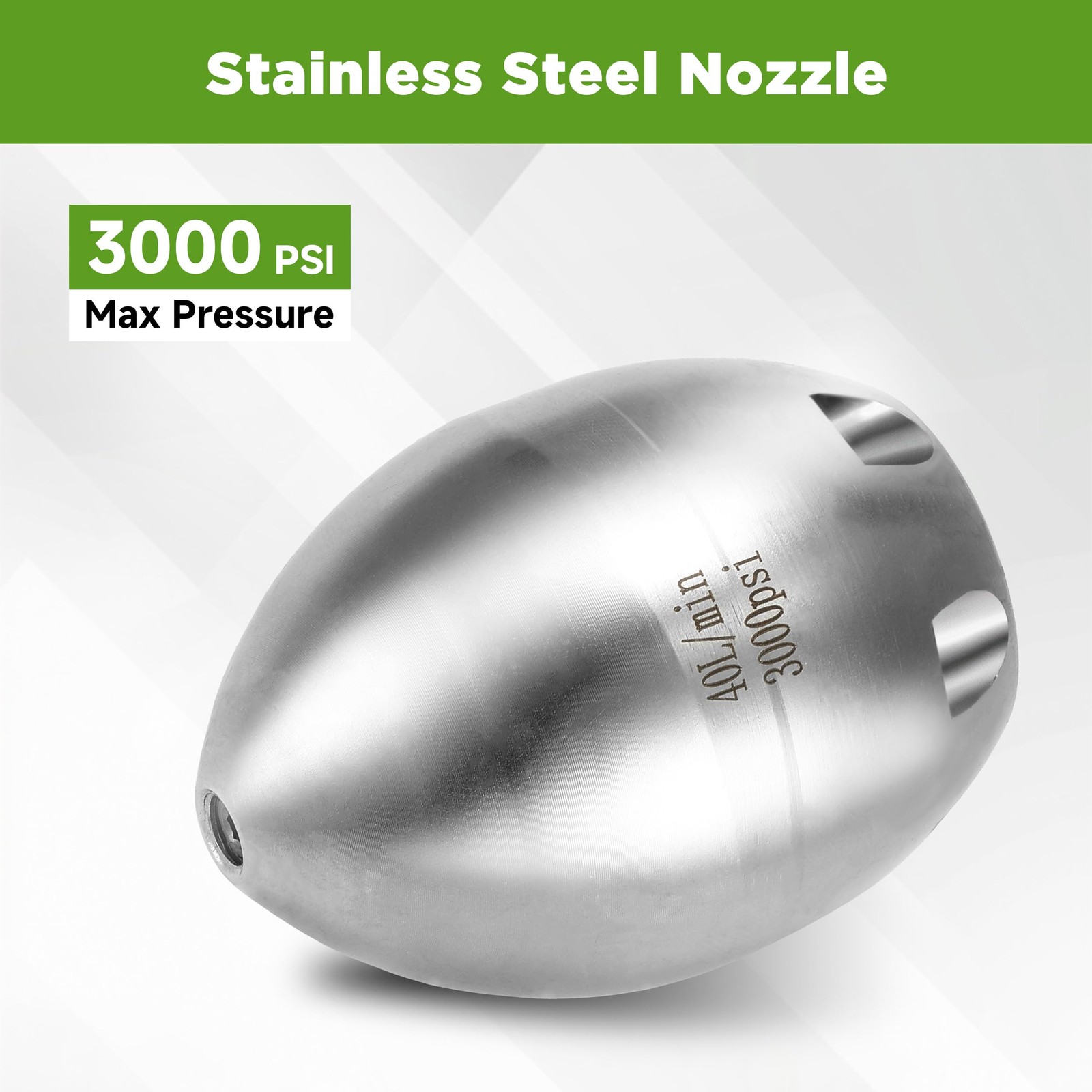 3000 PSI 3/8 Inch NPT Internal Thread Sewer Jetter Nozzle Power Washer Drain