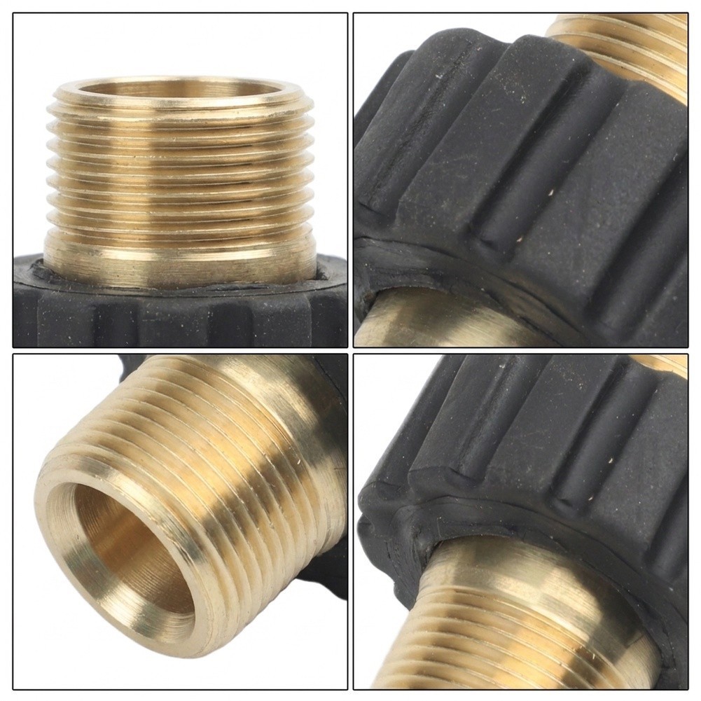 Double Nipple M22x1.5 Male Hose Connector Coupling For High Pressure Cleaner ~