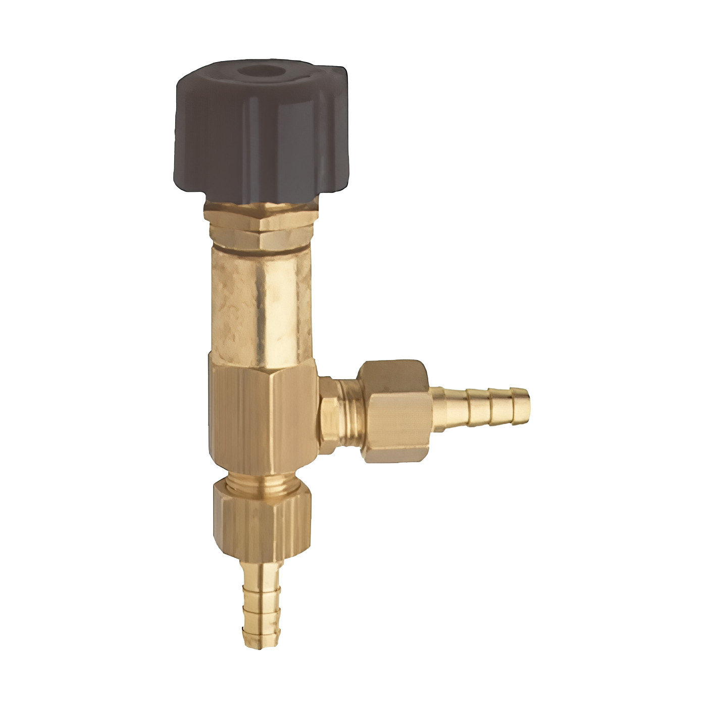 Chemical Metering Valve “L”, 1/4″ Barb 450 PSI, Brass
