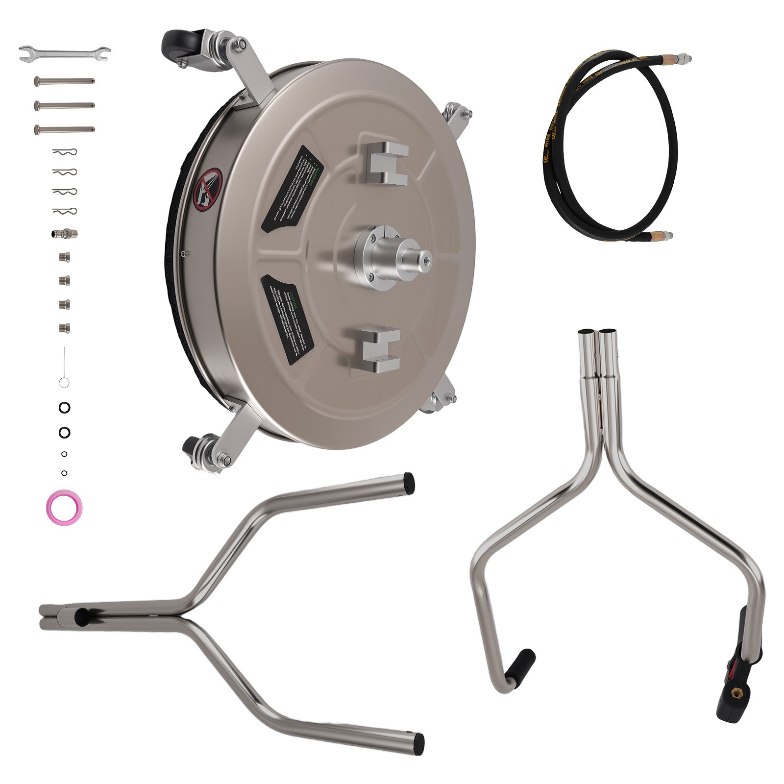 24″ Pressure Washer Surface Cleaner Driveway Patio Deck Cleaning Stainless Steel
