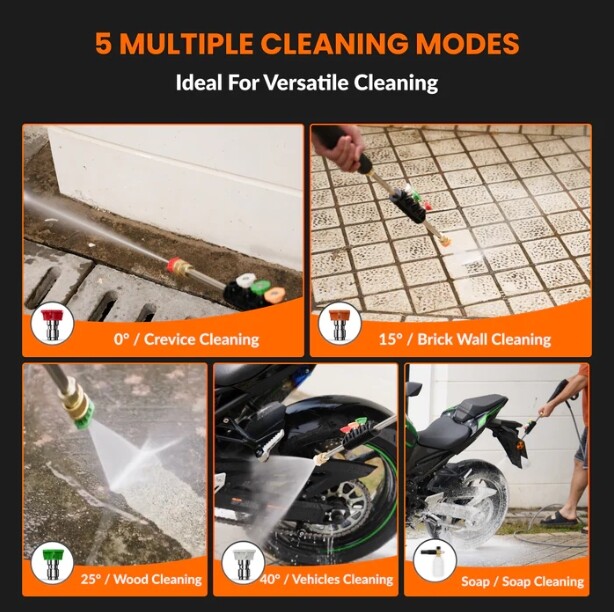 Giraffe Tools Electric Power Pressure Washer 2200 PSI With 65FT Hose Reel 2.4GPM