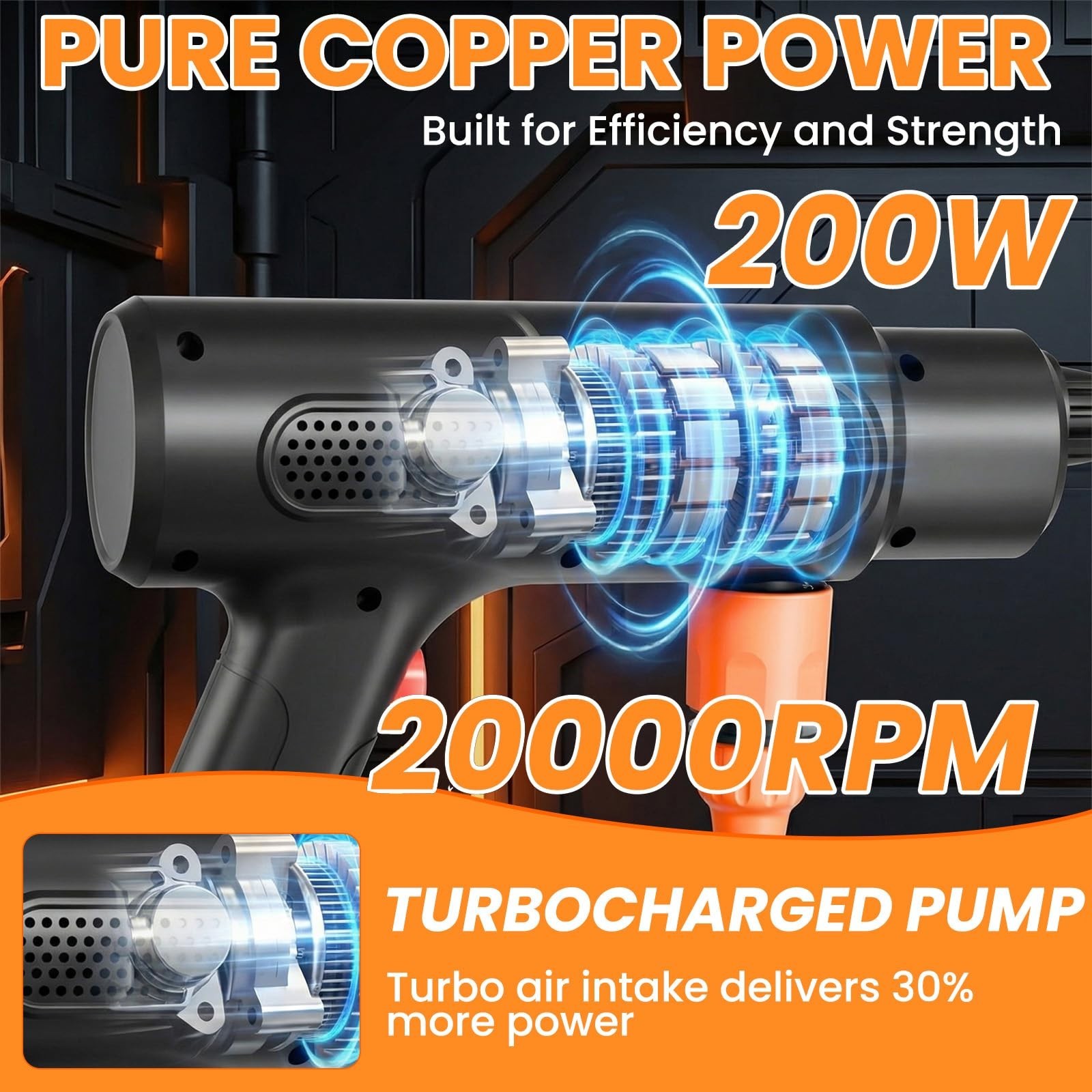 Portable Cordless Pressure Washer 1200 PSI – 6-in-1 Nozzle, 2 Batteries, Car & G