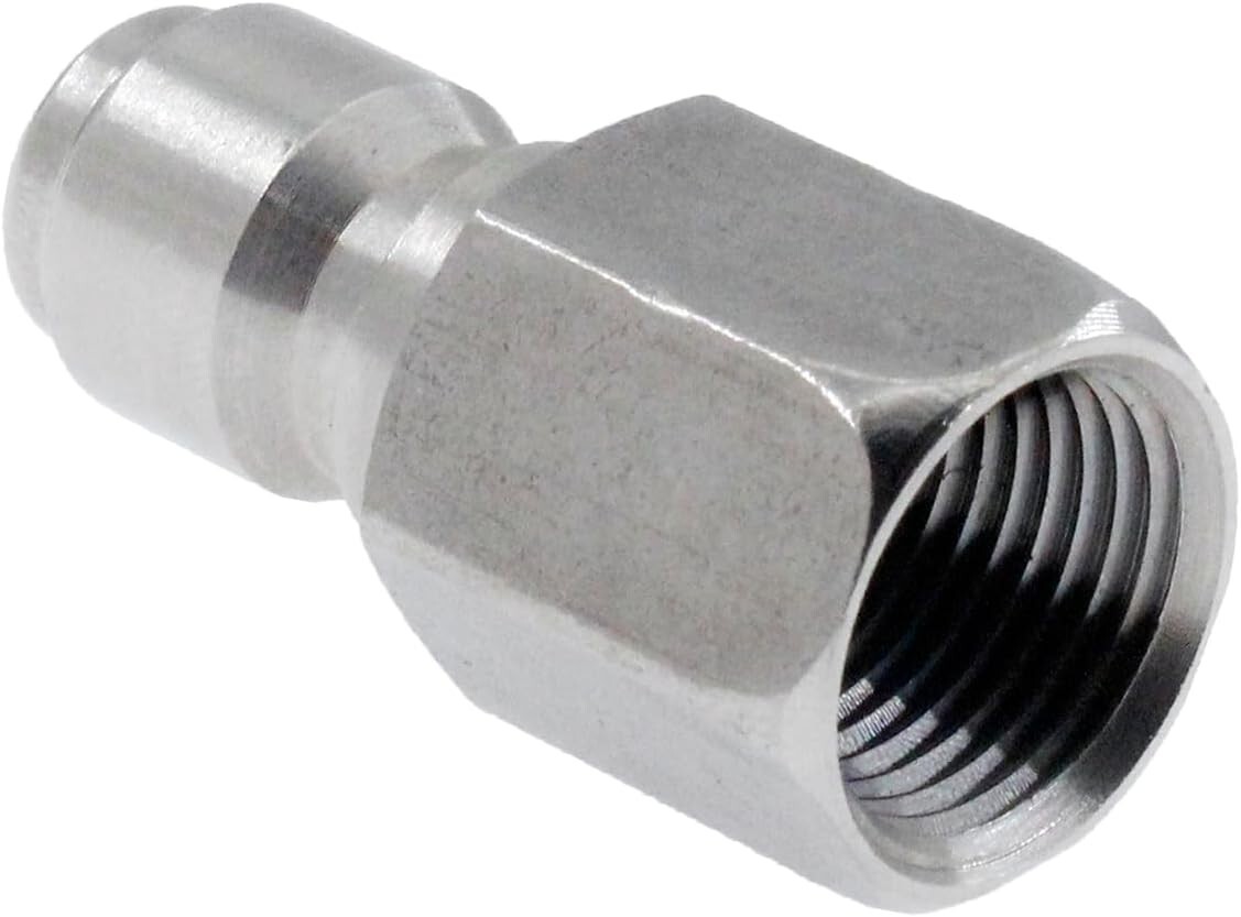 2pk Stainless Steel Power Pressure Washer 1/4″ FPT Quick Connect Plug Connector