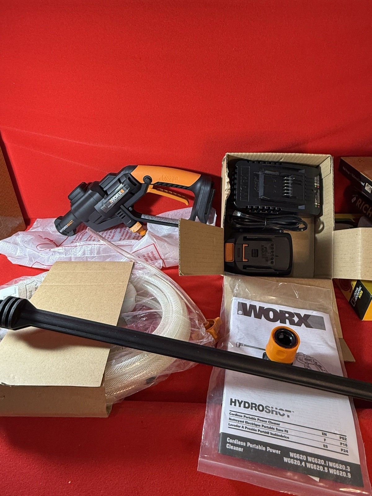 WORX HydroShot 20V Cordless Portable Power Cleaner (WG620) w/ Battery & Charger