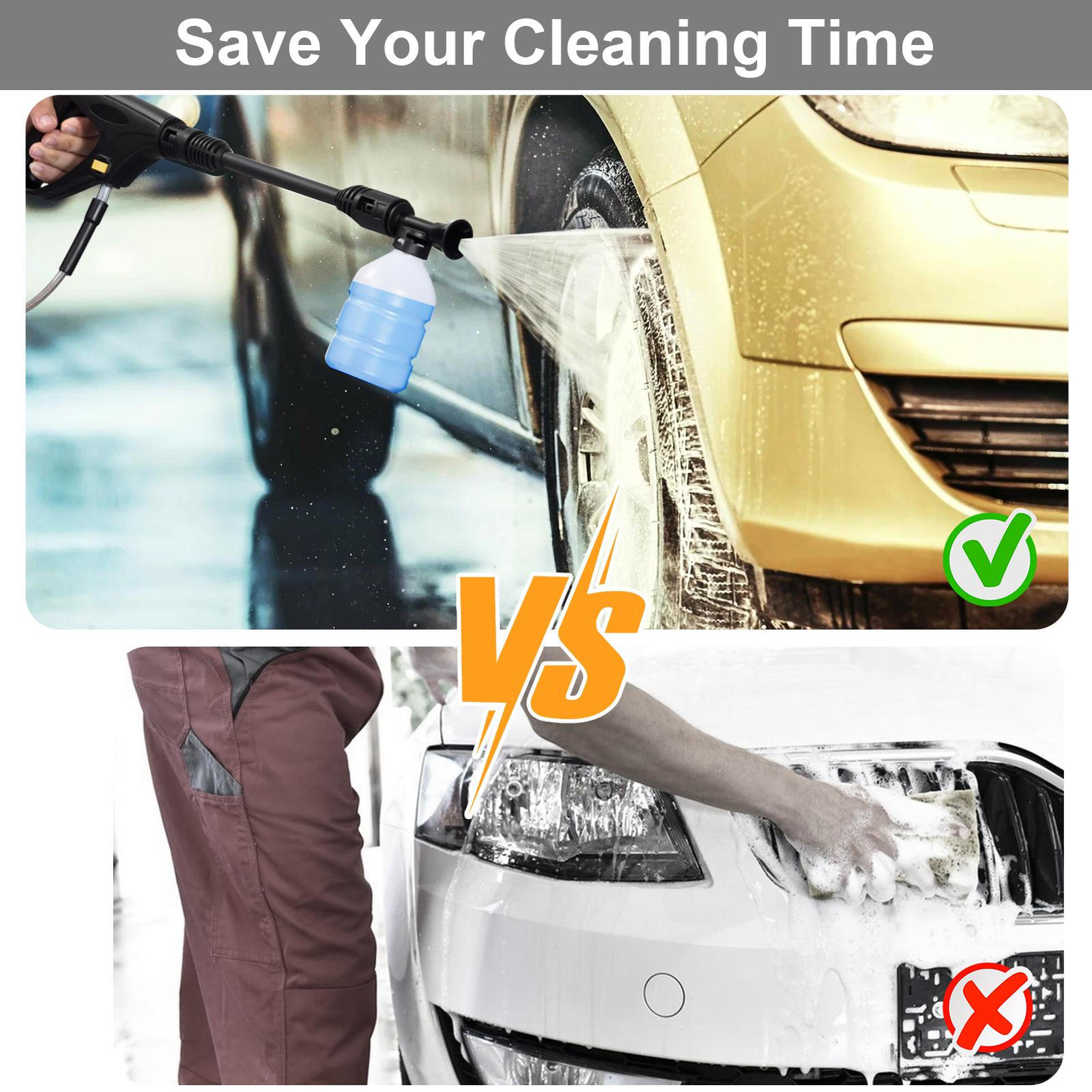 4000PSI Electric High Pressure Washer Smart Control Power Washer for Home, Cars