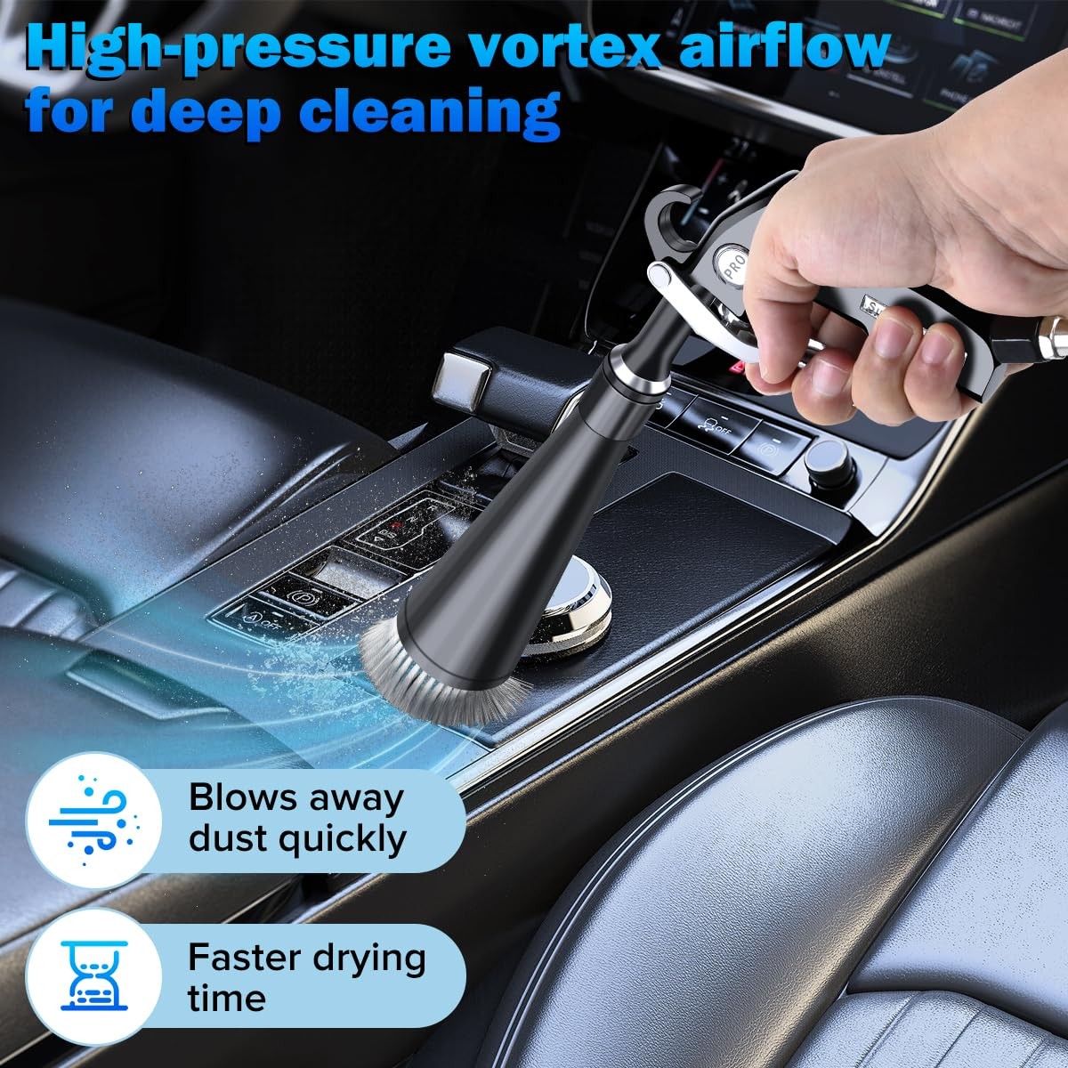 cropyoyo Dry Cleaning Gun,High-Pressure Air Blow Gun,Car Set1