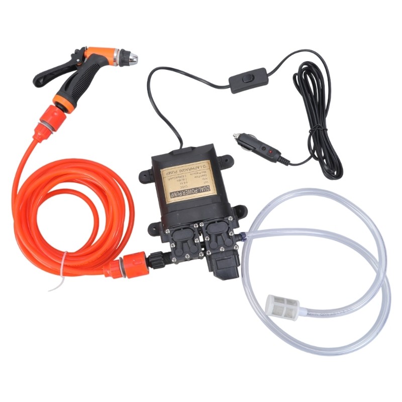 12V Double Pump Wash Equipment for Convenient Use by Car Owners Outdoor Traveler