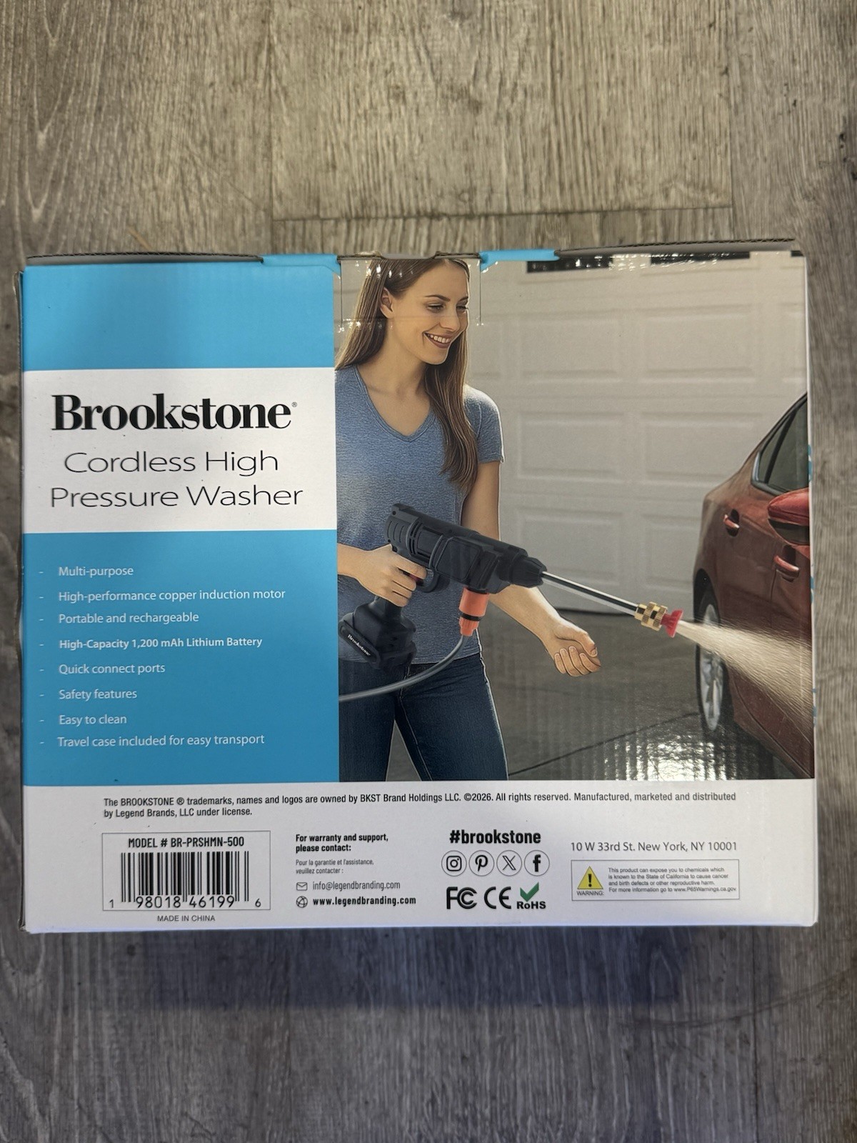 Brookstone Cordless High-Pressure Washer Portable Rechargeable – Brand New