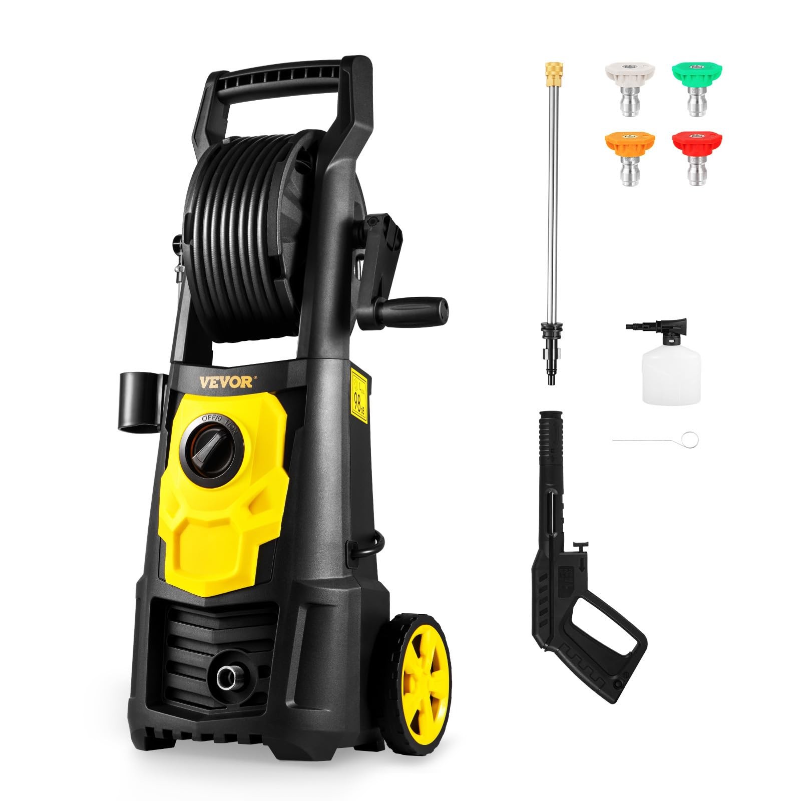 Portable Electric Pressure Washer 2000 PSI 1.76 GPM 5 Nozzles ETL Listed_ SALE