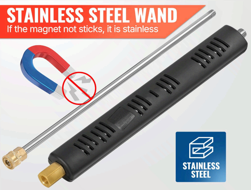 YAMATIC Pressure Washer Gun Wand Swivel M22 4000PSI Stainless