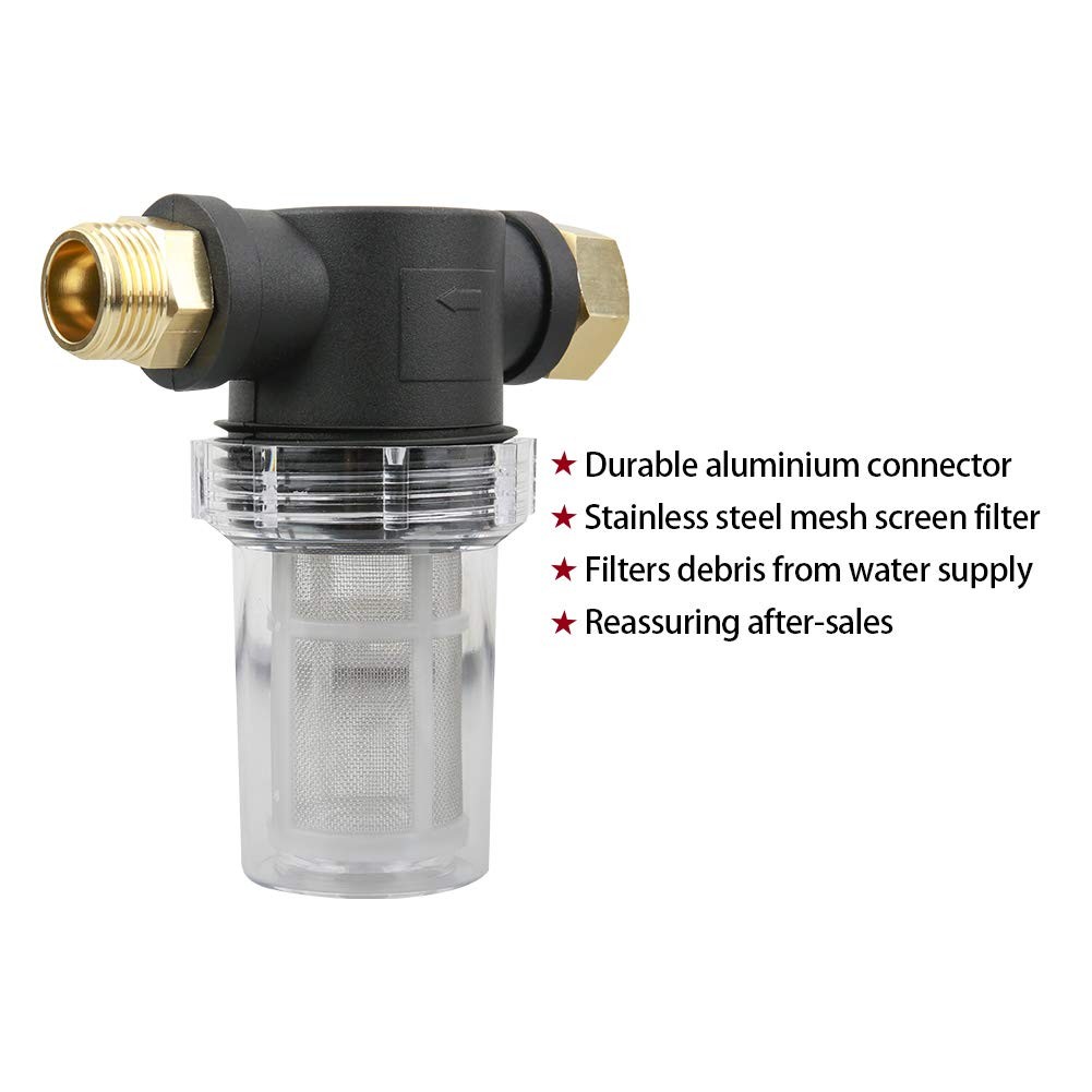 Garden Hose Inlet Sediment Filter 40 Mesh Screen Extra 100 Mesh ORing Wash