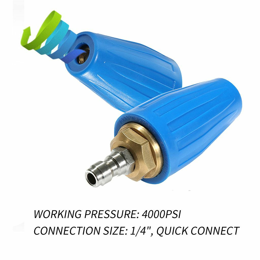 3600/4000PSI 1/4″ High Pressure Washer Rotating Turbo Nozzle Spray Tip 2.5/4 GPM