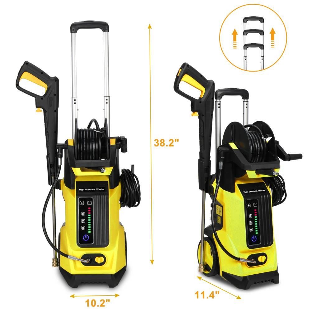 3800PSI 2.8GPM Electric High Pressure Washer with LED Display for Cars Cleaning