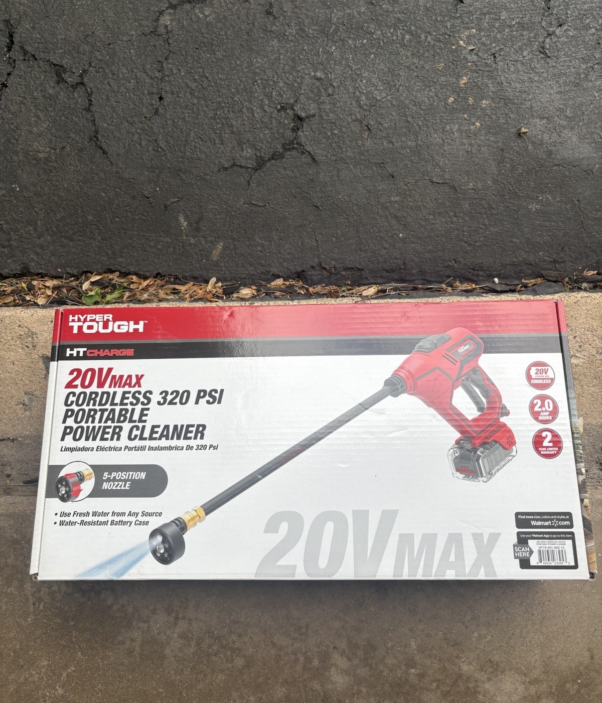 Hyper Tough 20V Max Cordless 320 PSI Portable Power Cleaner