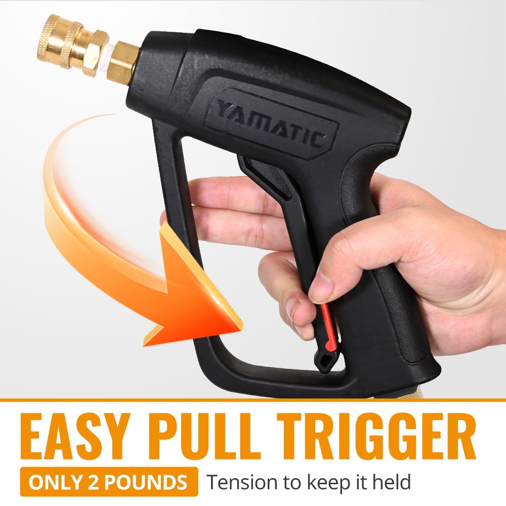 YAMATIC 4000 psi Pressure Washer Gun with Stainless Steel Swivel Quick Connector