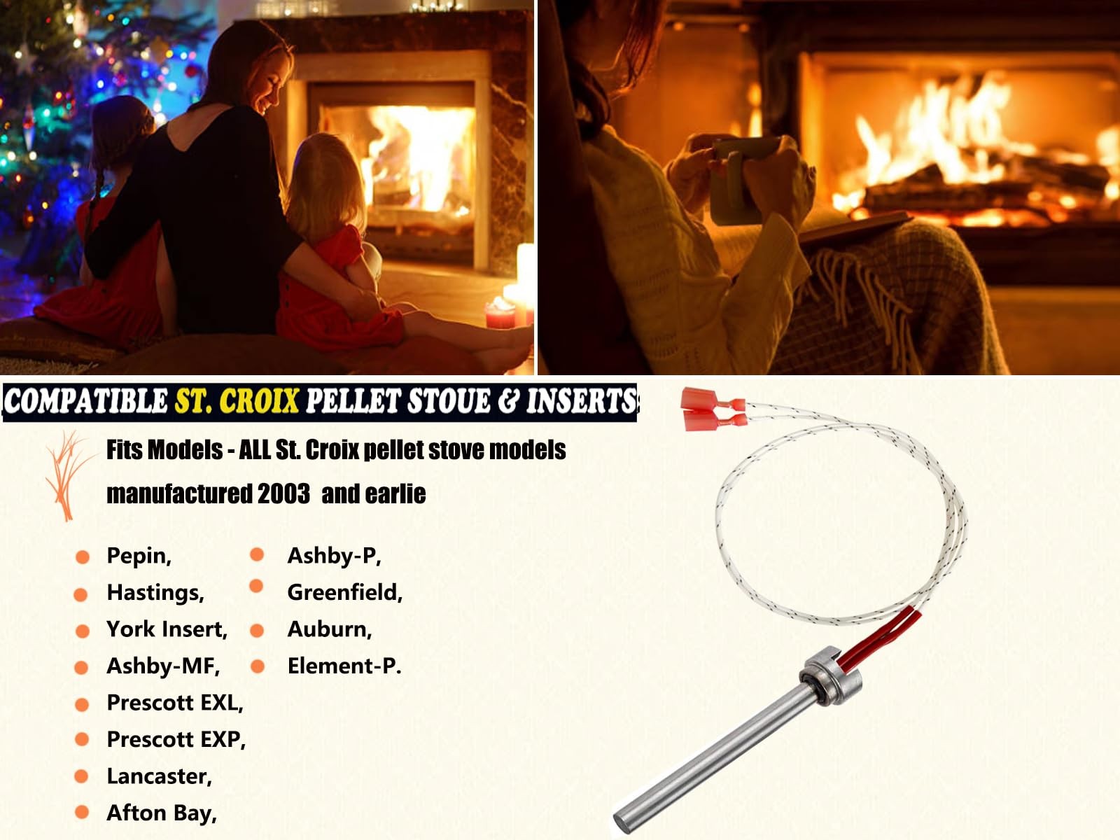 St. Croix Pellet Stove Igniter Replacement for The 80P52677-R
