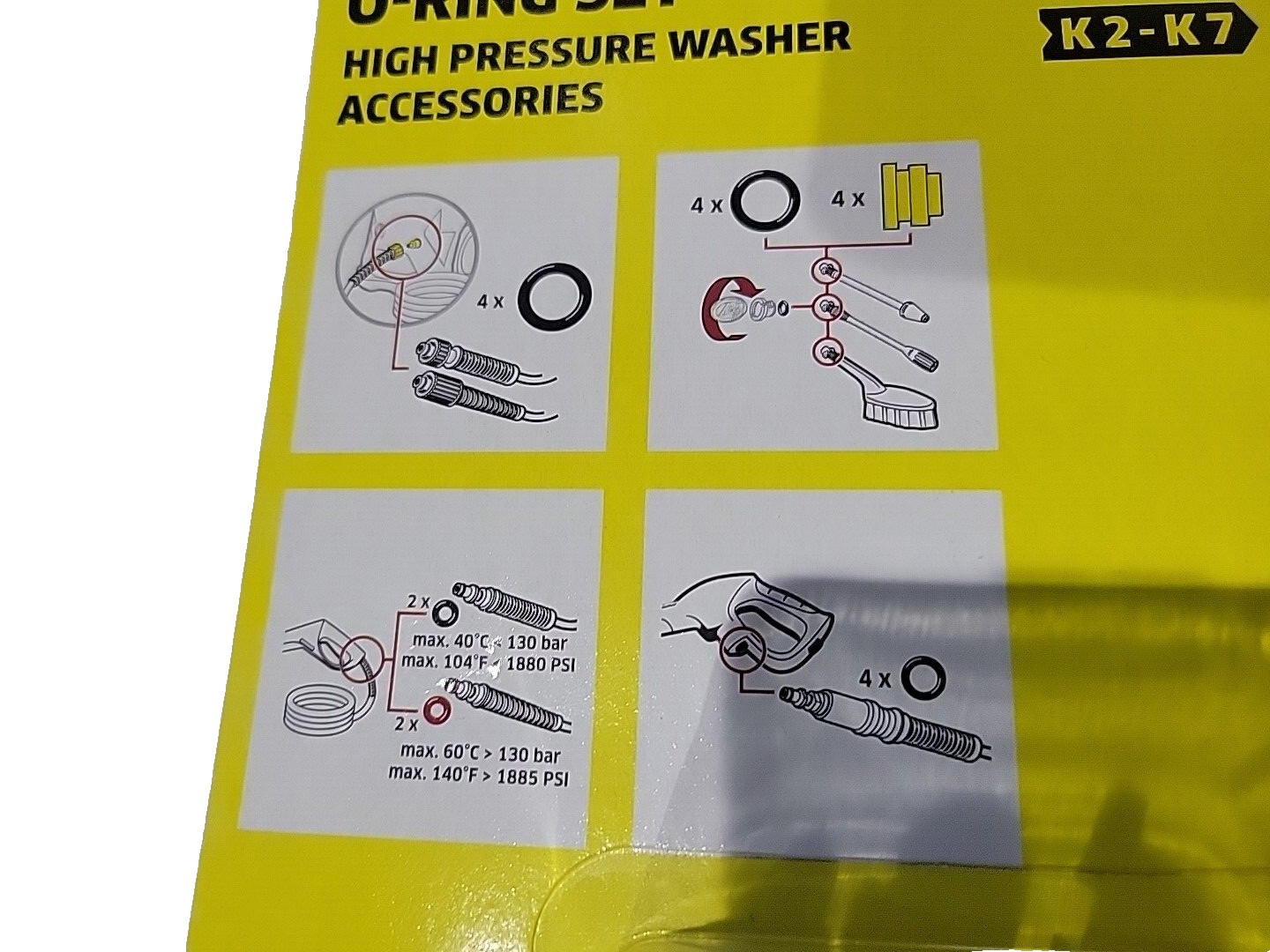 Genuine Karcher O Ring Set 2.640-729.0 Kits K2 K3 K4 K5 K6 K7. Made in Germany