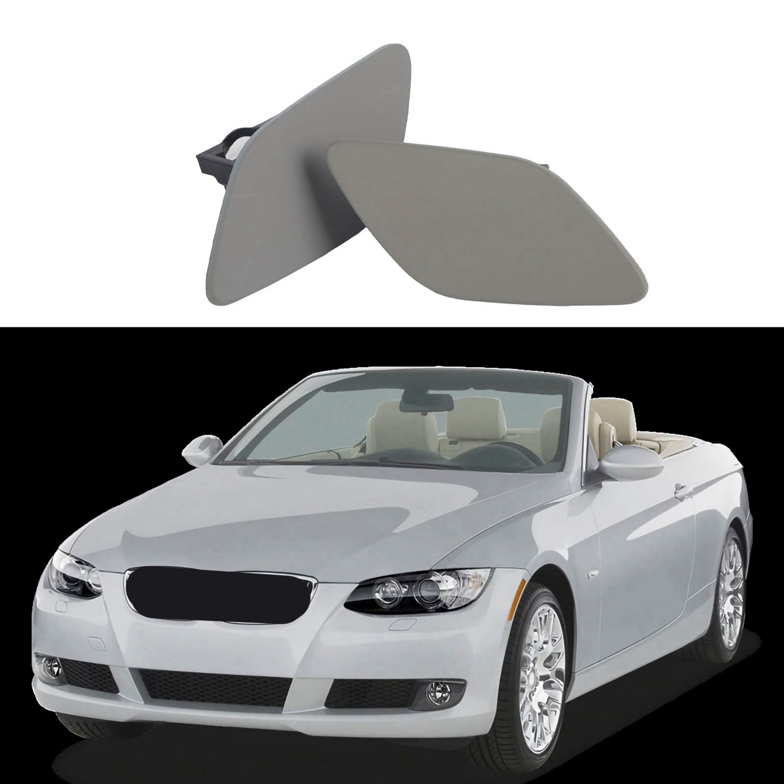 Pair Of Headlight Washer Jet Spray Cap For 3-Series E92 E93 MKPS