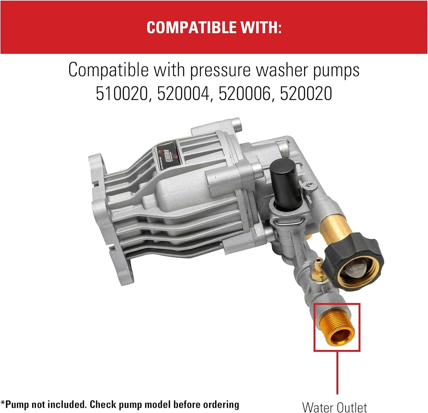 Cleaning Water Outlet Fitting Aluminum Gold Pressure Washer Pump Replacement