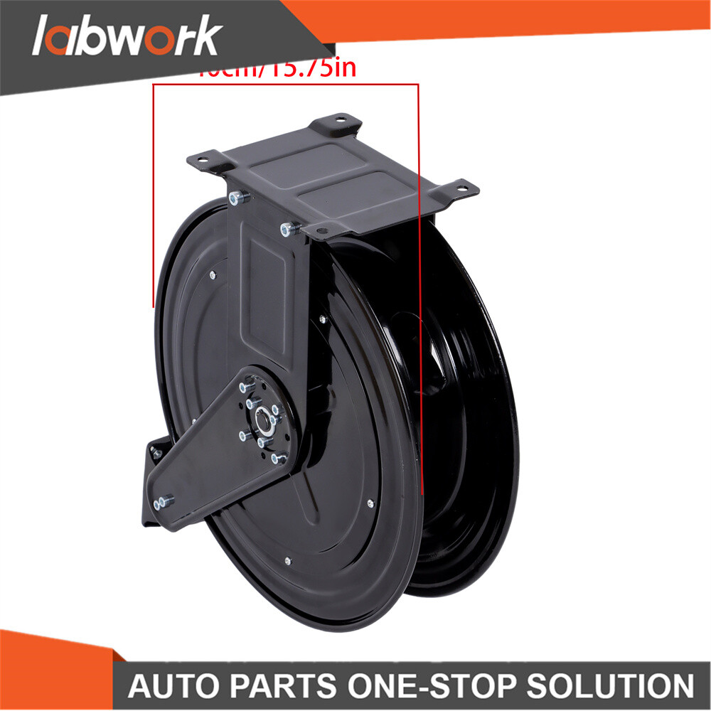 3/8″ X 50 FT Auto-Retractable High Pressure Washer Hose Reel For Water/Air/Oil