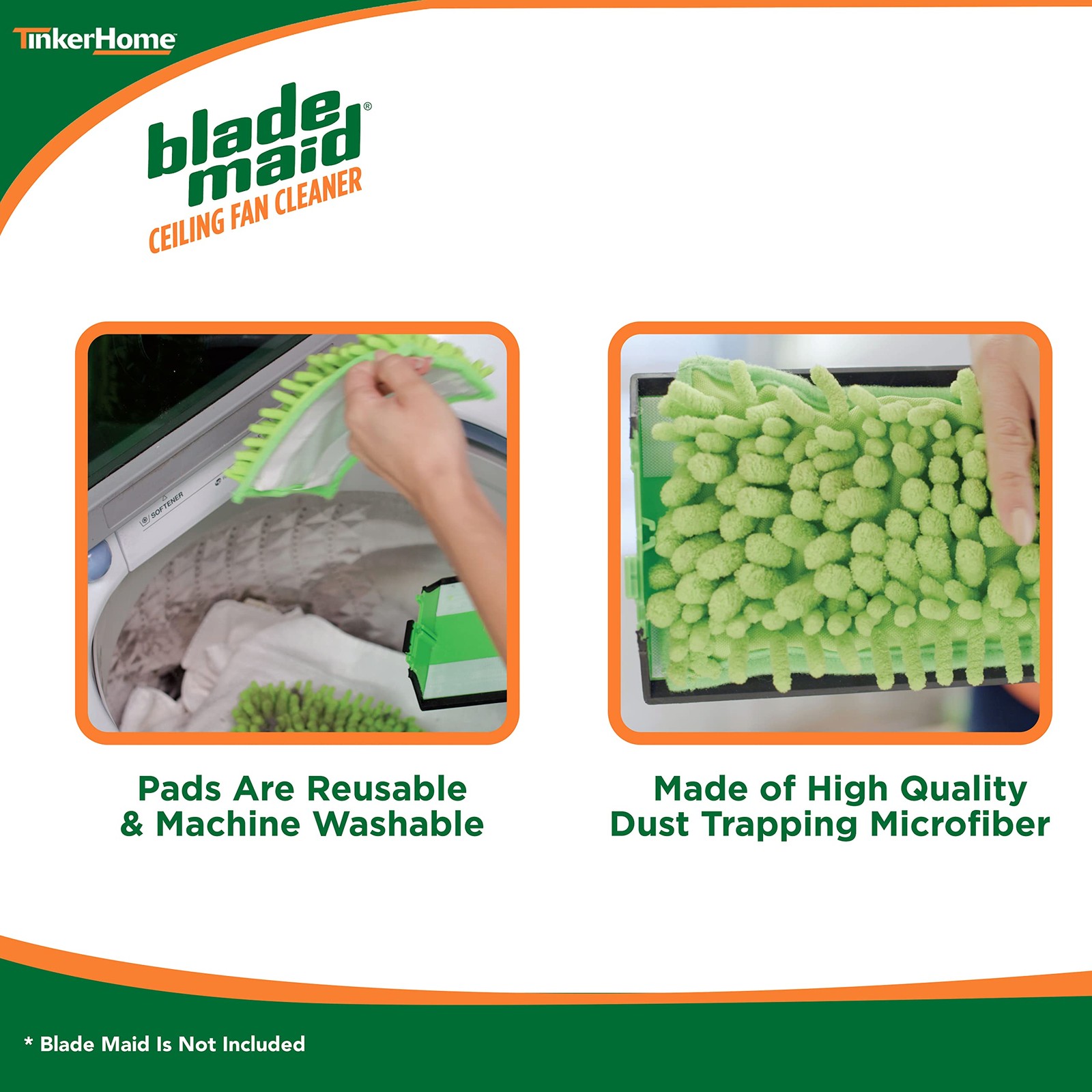 Blade Maid Replacement Microfiber Pads | Pads, Green