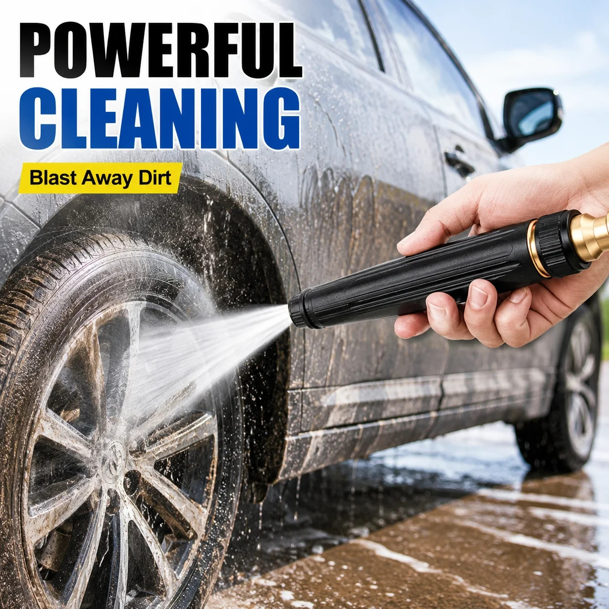 Larnto High Pressure Hose Nozzle Water Gun for Car Wash Garden Pressure Booster