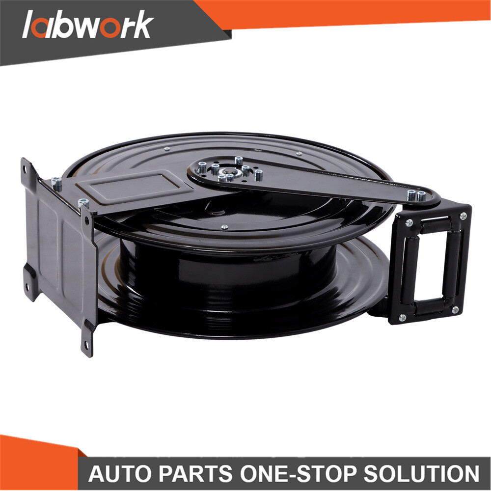 3/8″ X 50 FT Auto-Retractable High Pressure Washer Hose Reel For Water/Air/Oil