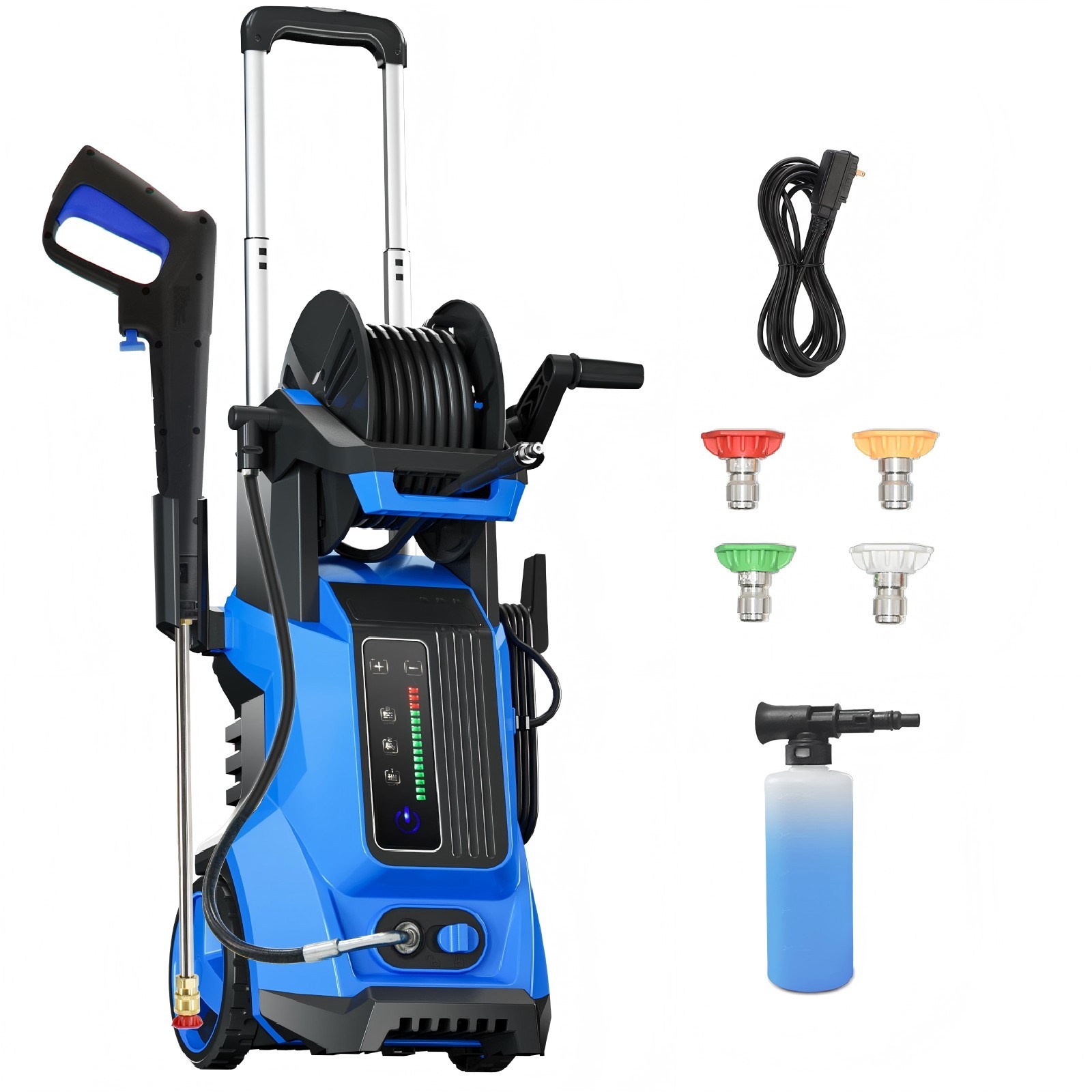 Electric Pressure Washer 5200PSI 2.55GPM, 15 Level Adjustable Touch Screen, Mult