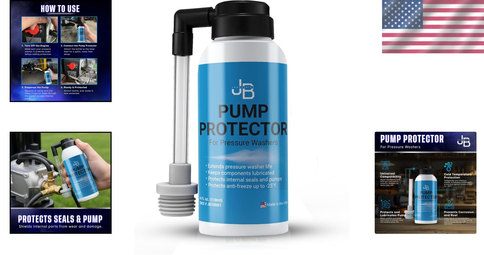 Pressure Washer Antifreeze & Lubricant – 4 oz, Prevents Corrosion and Freezing