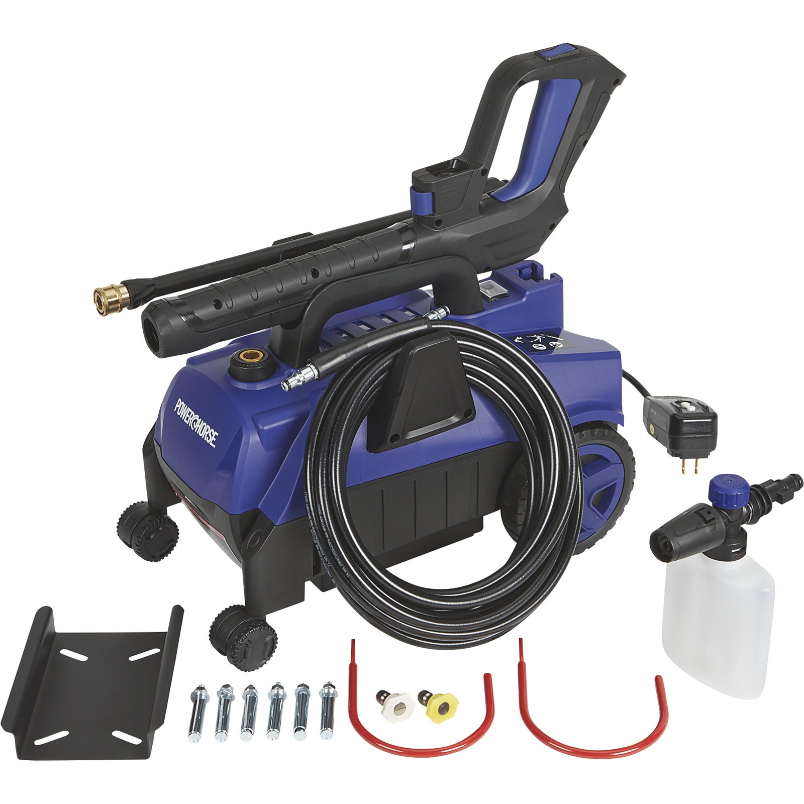 Powerhorse Follow Me 2,100 PSI Electric Pressure Washer Car Cleaning Kit, 1.9