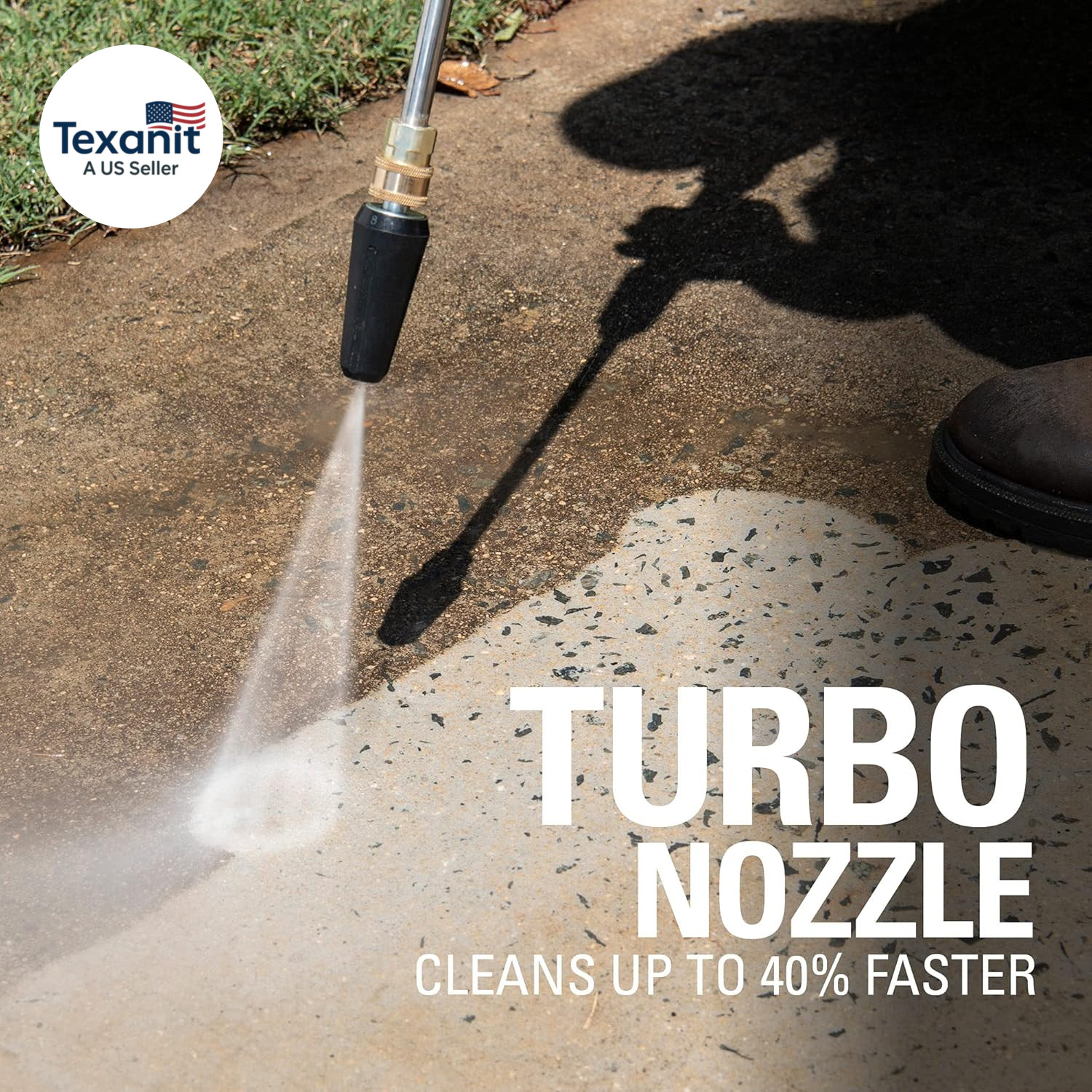 2000 PSI (1.2 GPM) Electric Pressure Washer, Steel Wand, On-Board Soap Tank (25°
