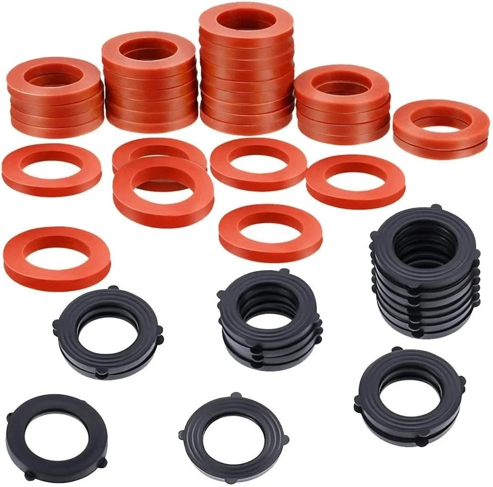 Vetico Garden Hose Washer Heavy Duty Rubber Washer Seals Fit All Standard 3/4 In
