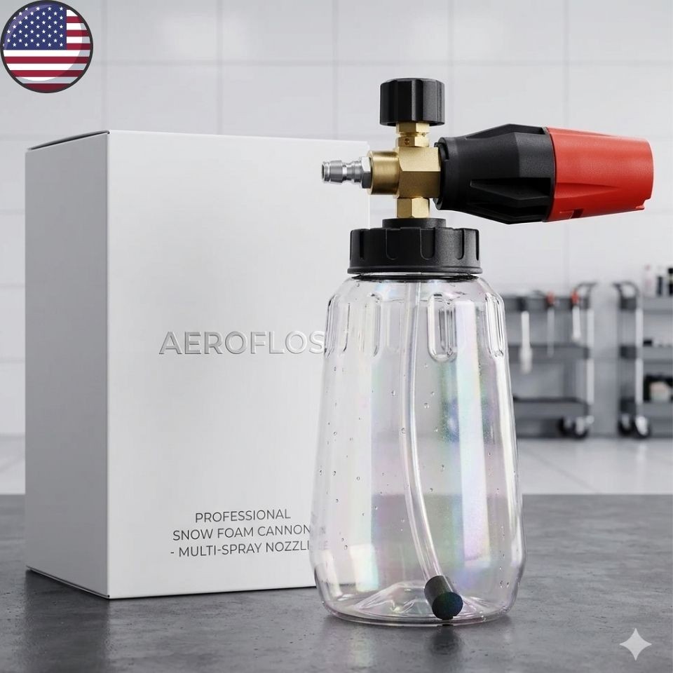 Heavy Duty Foam Cannon 1L Wide Mouth Pressure Washer Spray 1/4 Quick Connect