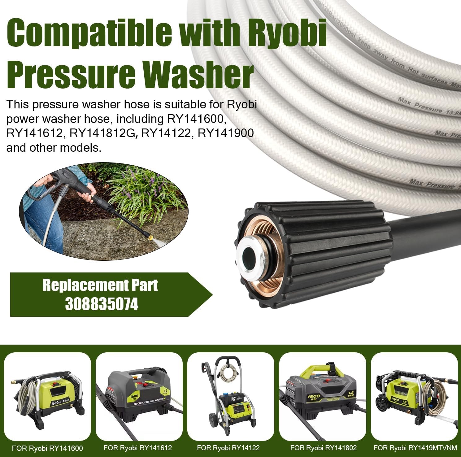 Pressure Washer Hose Ryobi Power Washer Hose Replacement Ryobi Electric Power