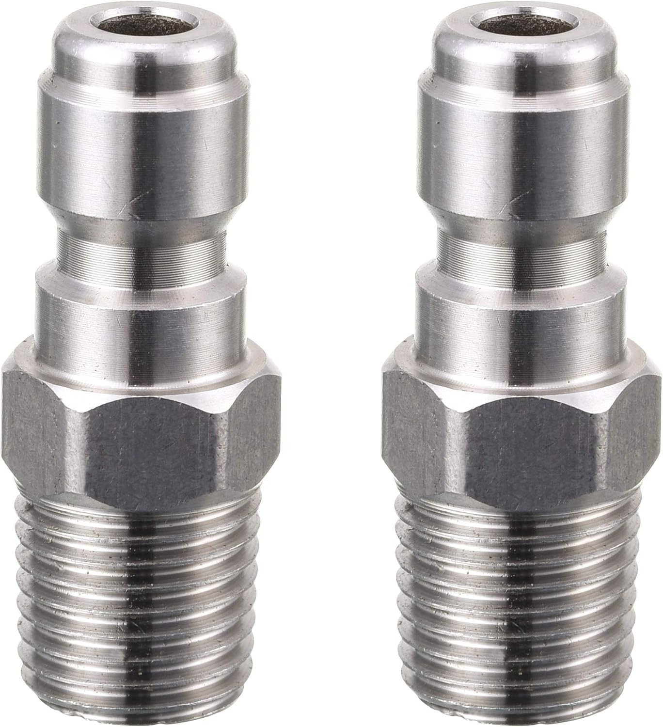 Heavy-Duty 5000 PSI Pressure Washer Coupler Set – 1/4″ Male NPT Fitting, 2 Count