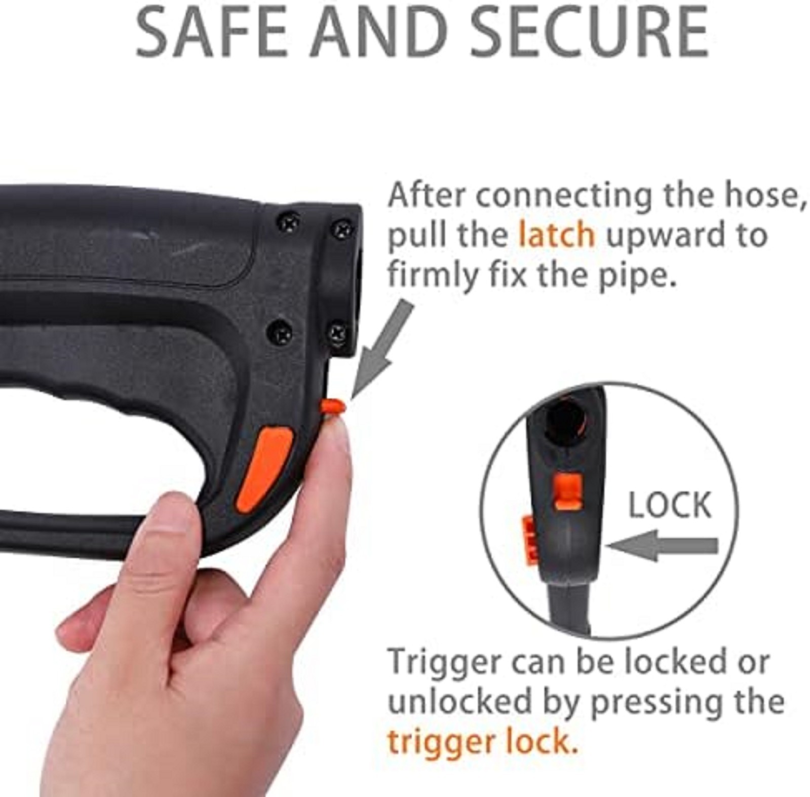Pressure Washer Gun Kit with 5 Nozzles – Compatible Some of Black