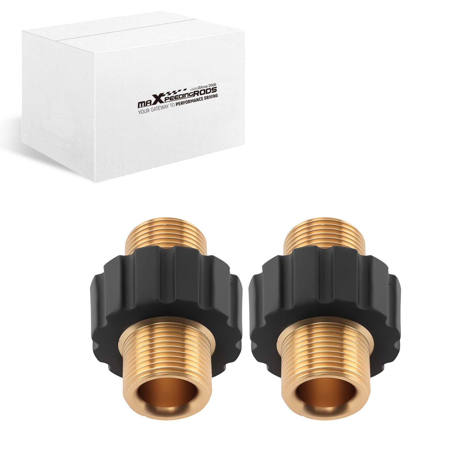 Heavy Duty Pressure Washer Brass Adapter M22 14mm Male to Male 2Pack New