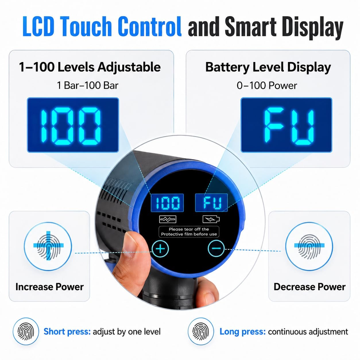 Aqlsaoci Cordless Portable Cleaning Tools Brushless Portable Power Machine Lcd