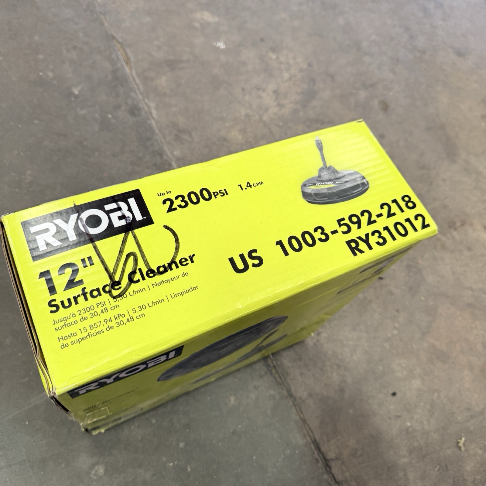 RYOBI 12 in. 2,300 PSI Electric Pressure Washers Surface Cleaner