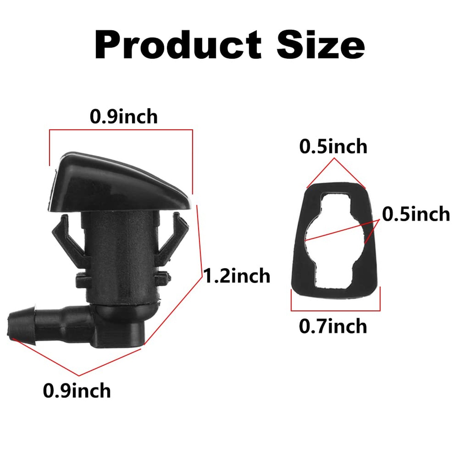 7Pcs Front Windshield Washer Nozzles Kit Replacement for F250 F350 F450 F55 Sup