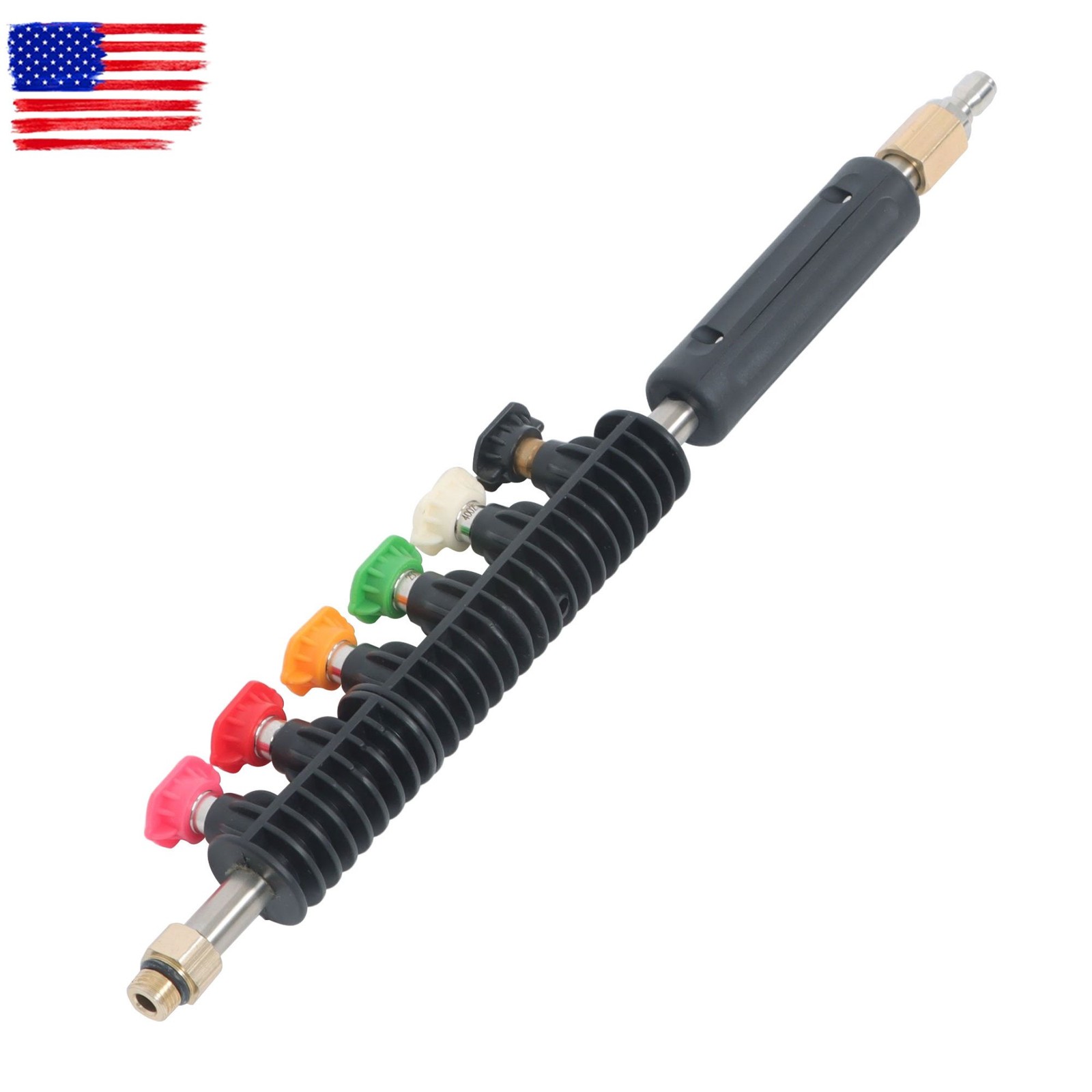 9-Piece 4000 PSI High Pressure Water Gun Extension Rod Wand 1/4’’Quick Connect