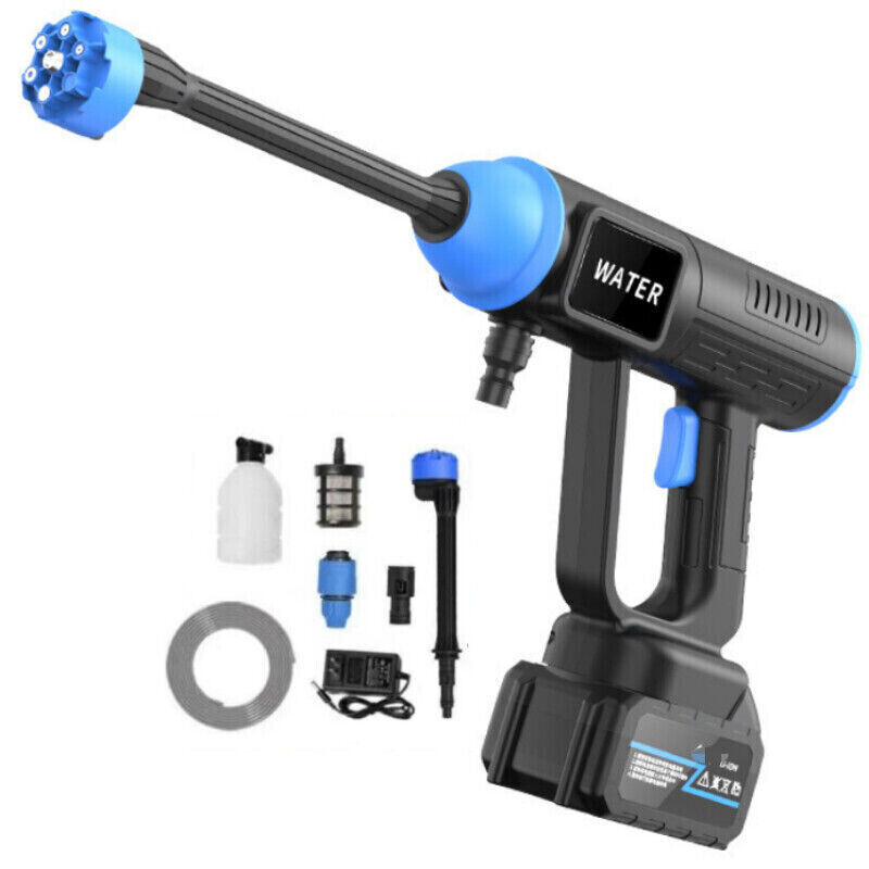 300W Wireless Water Spray Gun Portable High Pressure Car Washer Cordless Cleaner