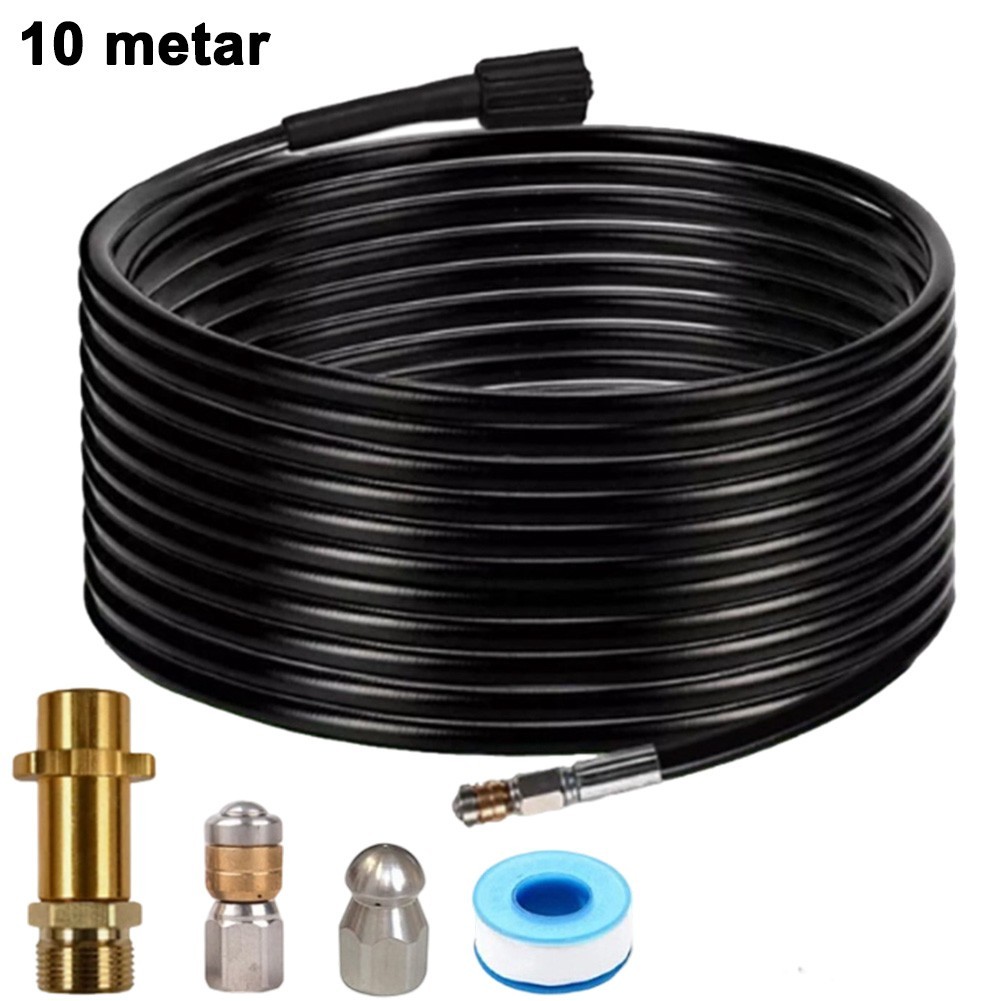 High Pressure Drain Hose Kit with M22 Adapter for Quick Pipe Blockage Removal