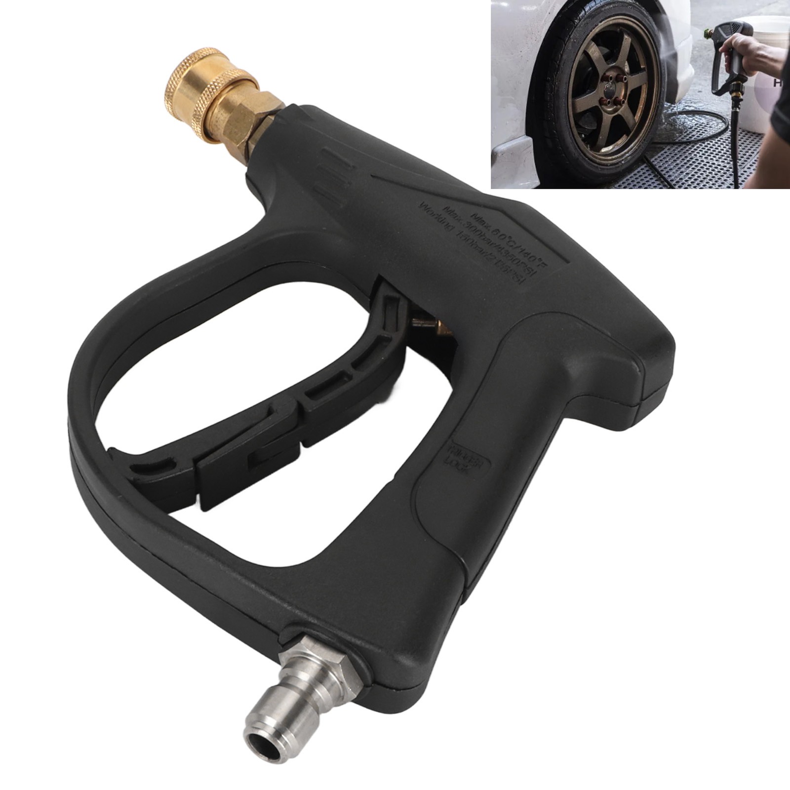High Pressure Washer Handle Pure Copper Spool 4350PSI Pressure Washer Spraye Y