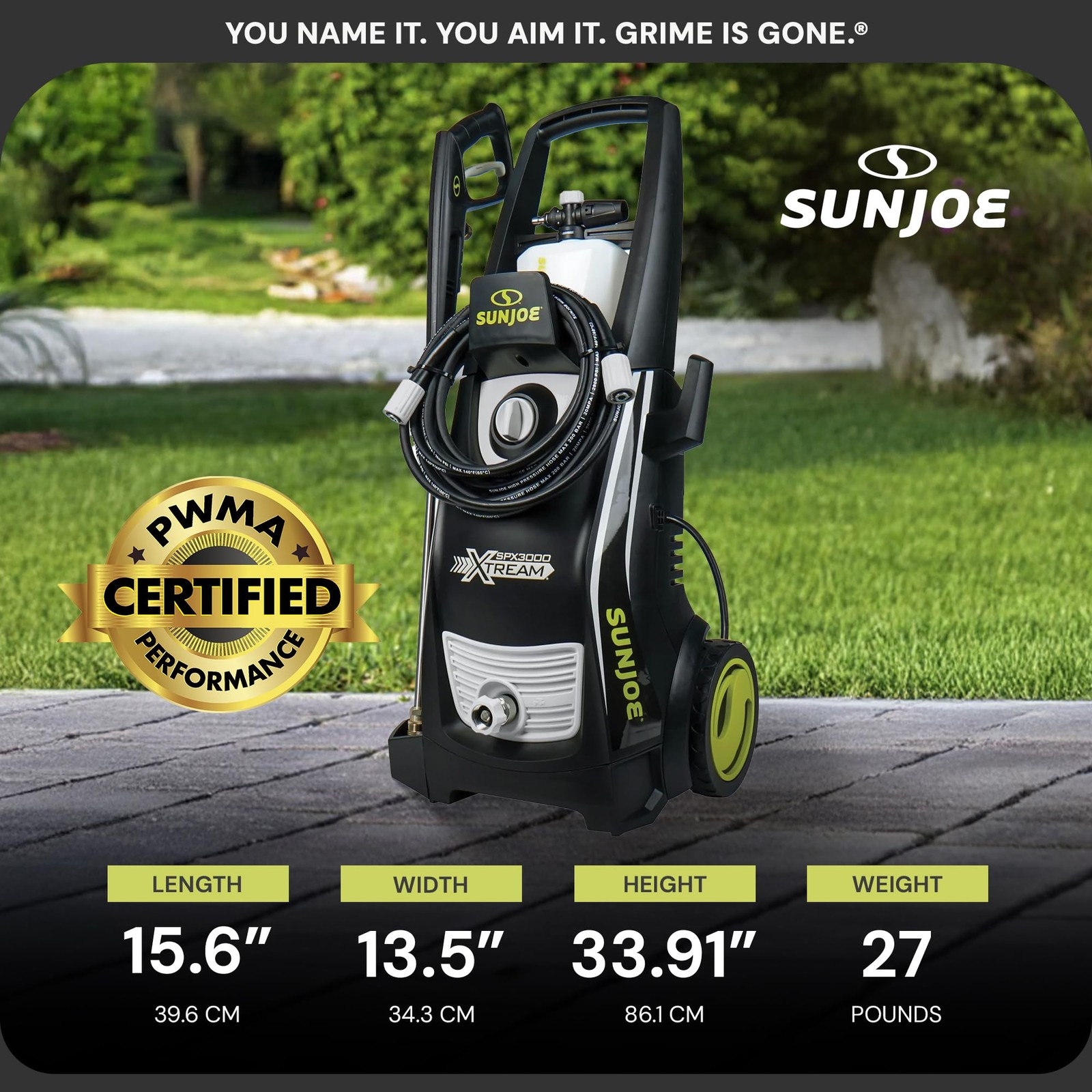 Sun Joe SPX3000XT XTREAM 2,200 PSI Pressure Washer with 14.9A Motor, Includes…