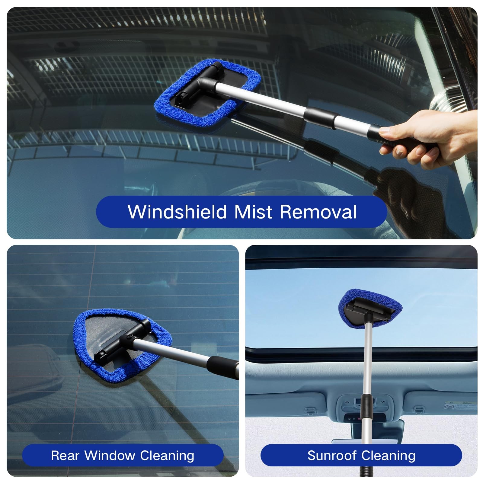 Qydipclin 10pcs Windshield Cleaner Tool, Car Window Blue & Green & Gray & Red