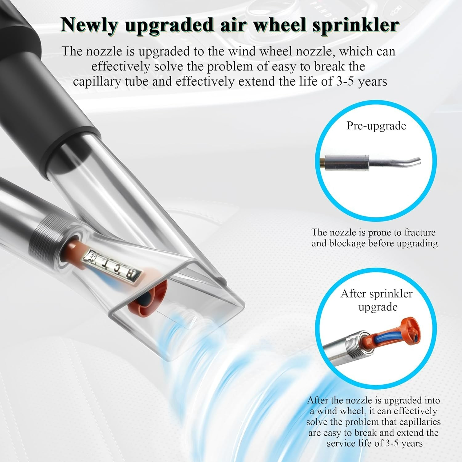 2IN1 Car Interior Detailing Air Blow Gun & Vacunm Gun with Adjustable Air Flow N