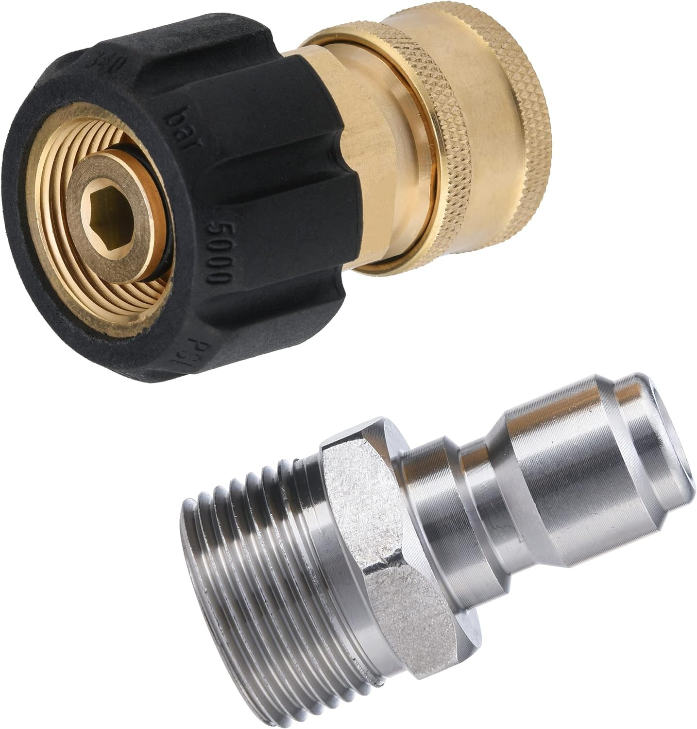 Pressure Washer Adapter Set, M22 to 3/8″ Quick Connect for Pressure Washer Hose,