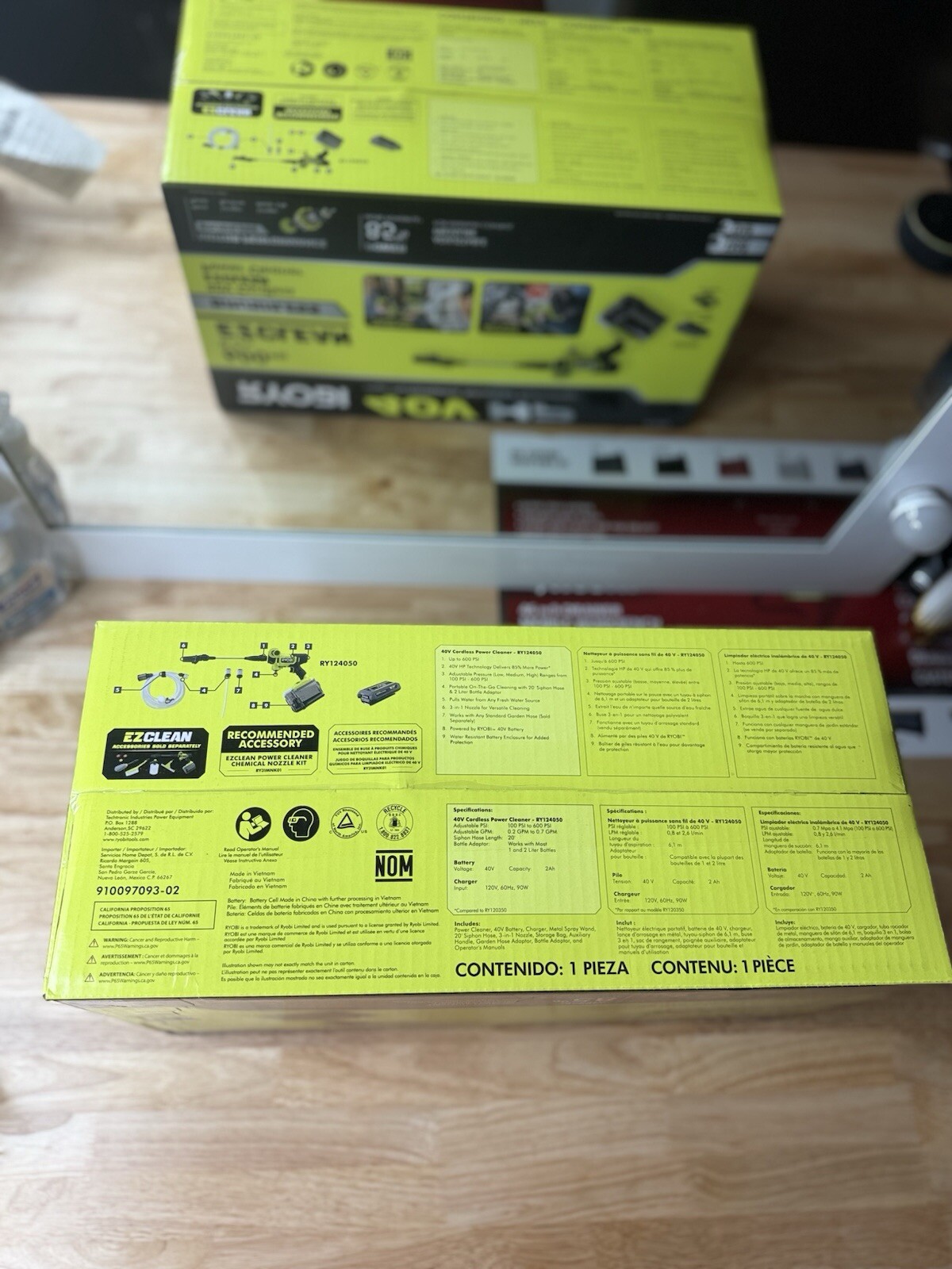 RYOBI 40V RY124052 HP Brushless 600psi EZ Clean Power Cleaner – Tool Only